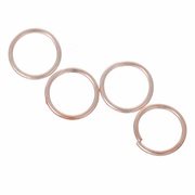 O-ringe. Rosa guld forgyldt. 8 mm. 50 stk.
